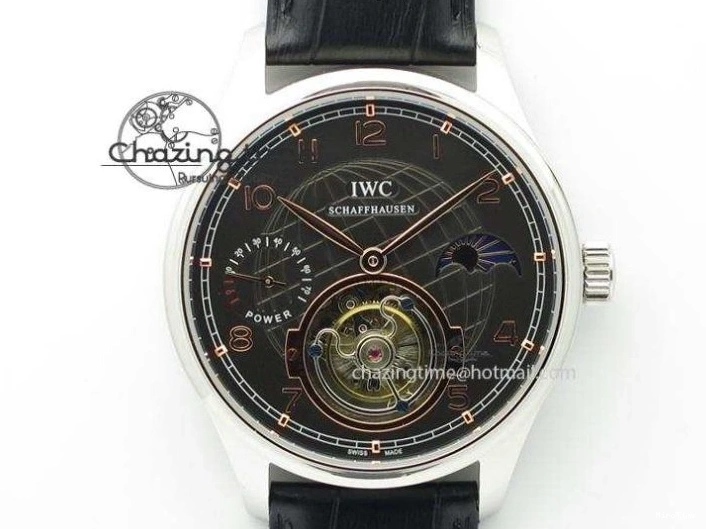 MIROTIME 0408 Portuguese Chrono RG IW371415 ZF 1:1 Best Edition Black Dial On Black Leather Strap A79350 (Slim Movement) FashionForward 7264